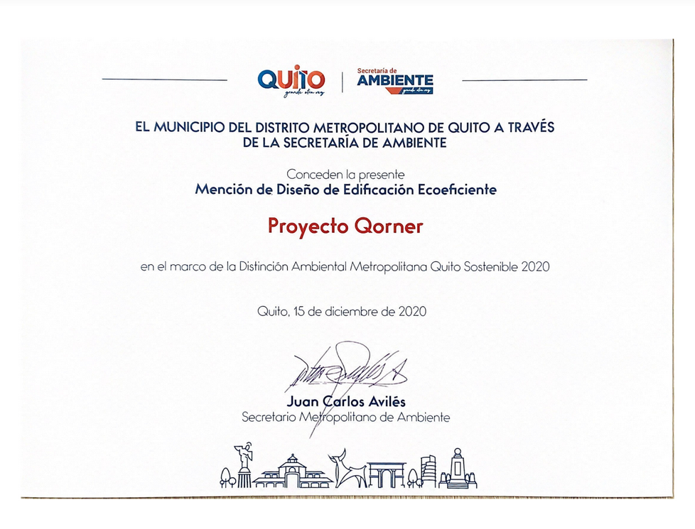 Mención de Diseño Qorner - Secretaria de Ambiente